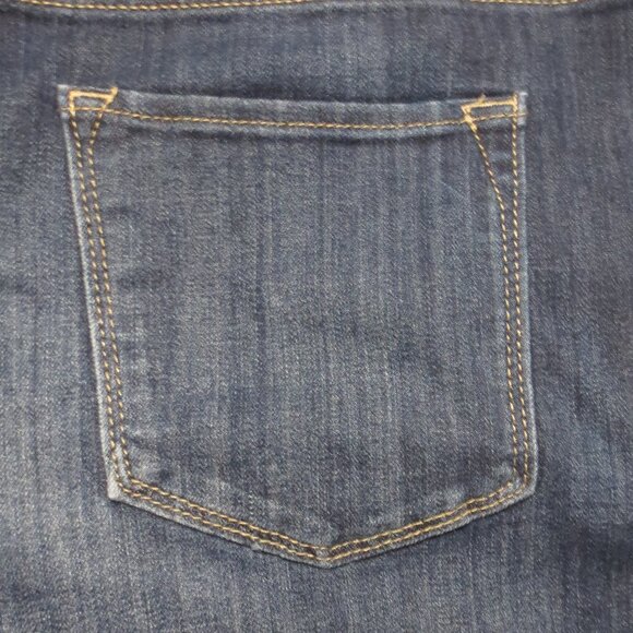 SIMPLY VERA WANG womens SHORTS blue DARK DENIM jean BUTTON_FLY mid-rise SIZE 12 - Picture 8 of 9